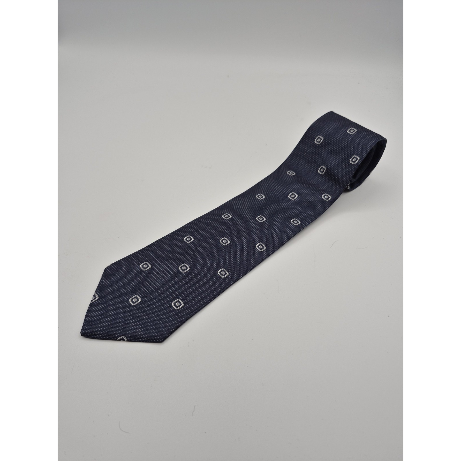 Brooks Brothers Makers Mens Pure Silk Tie Necktie Made Usa Blue Squares